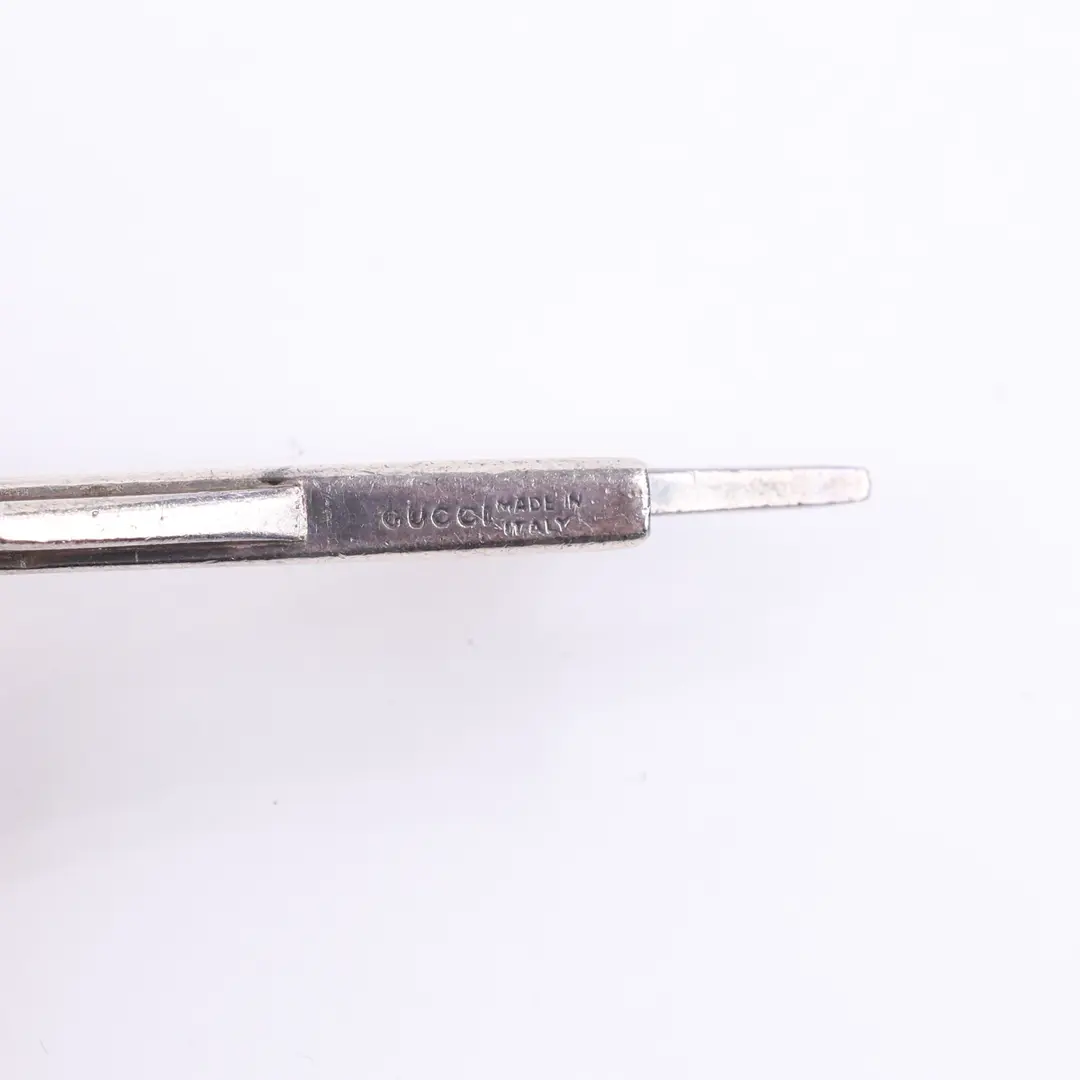 Gucci Geometric Arrow Silver Tie Bar