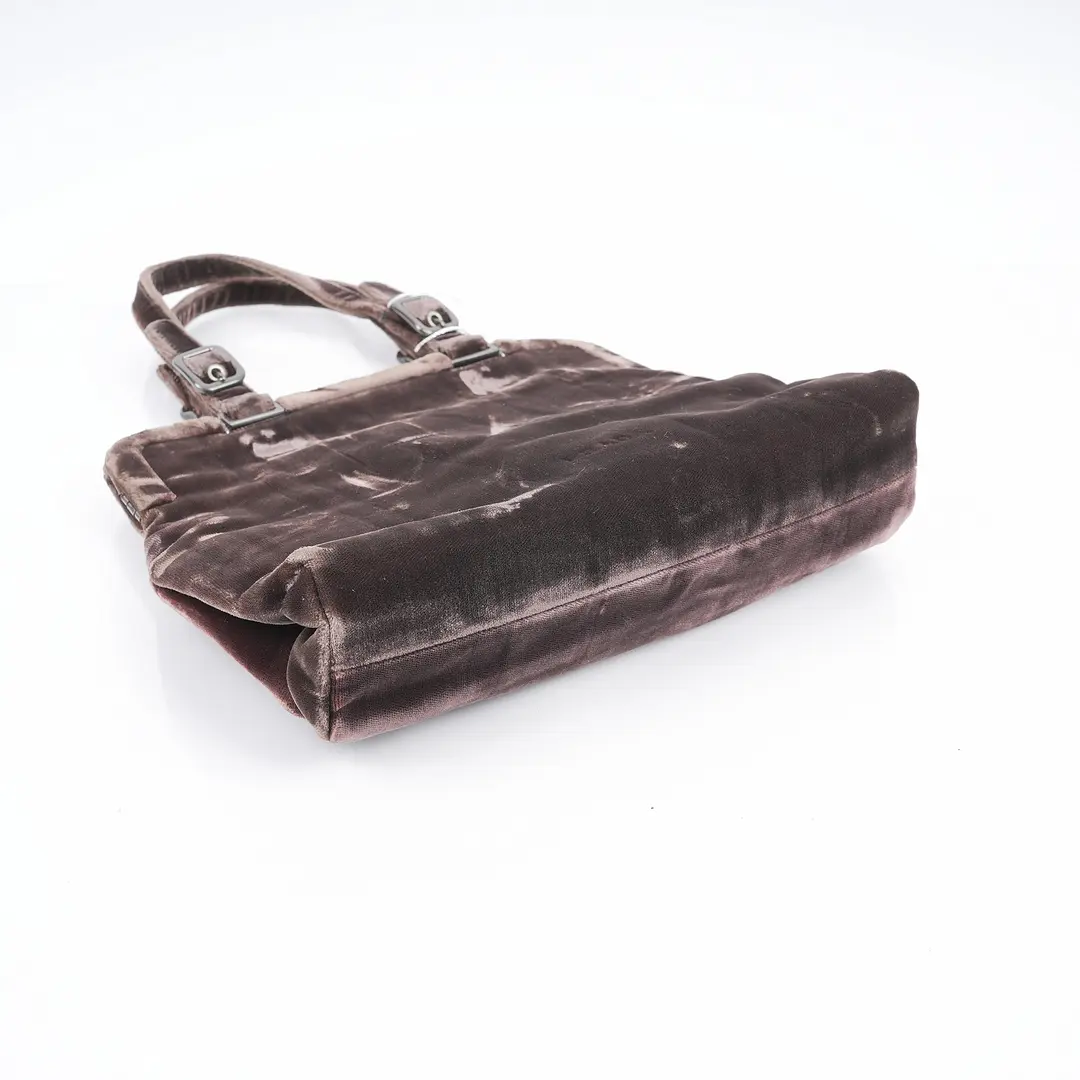 Prada Velvet Frame Brown Handbag