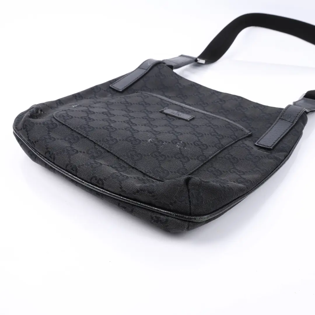 Gucci GG Canvas Black Messenger Shoulder Bag