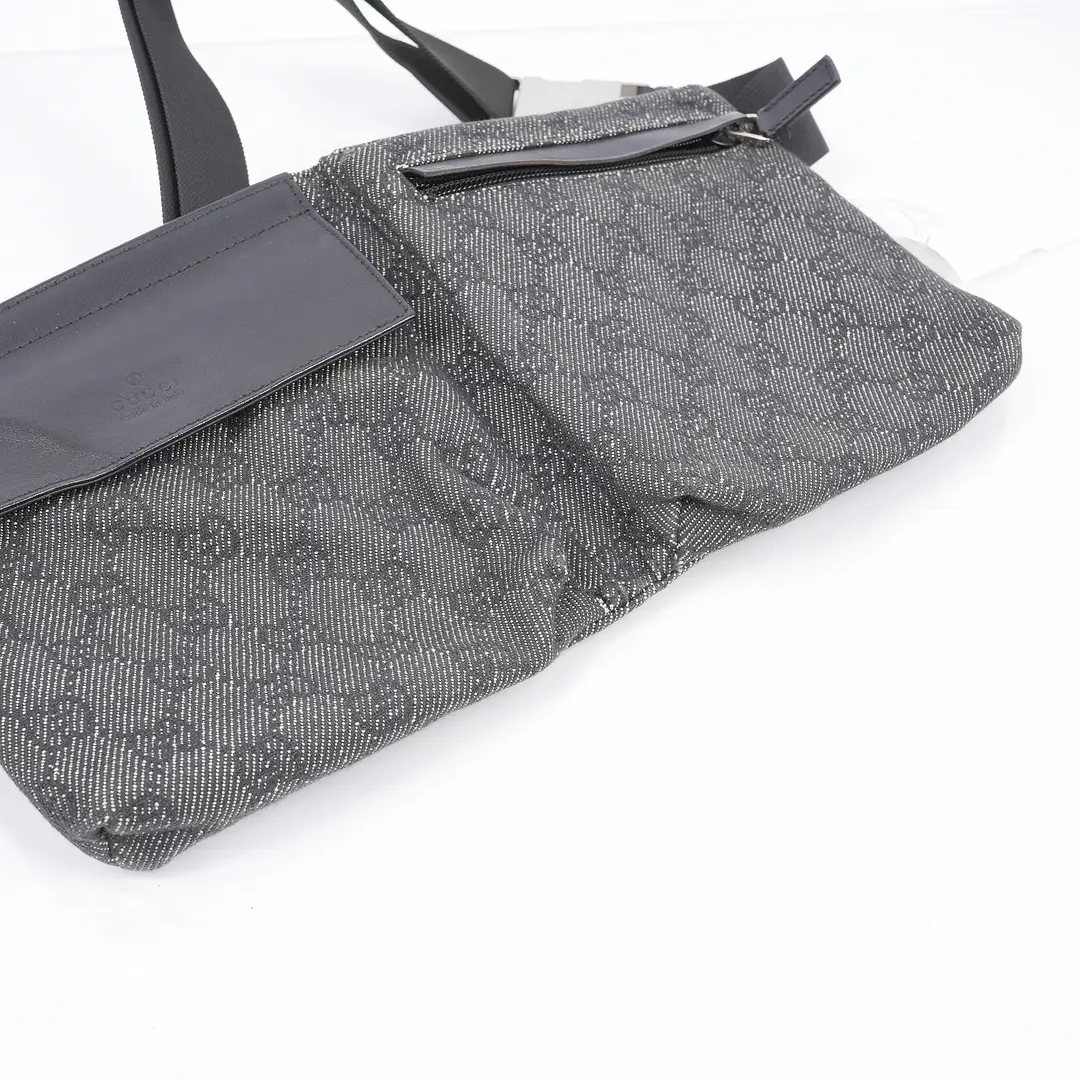 Gucci GG Canvas Black Belt Bag