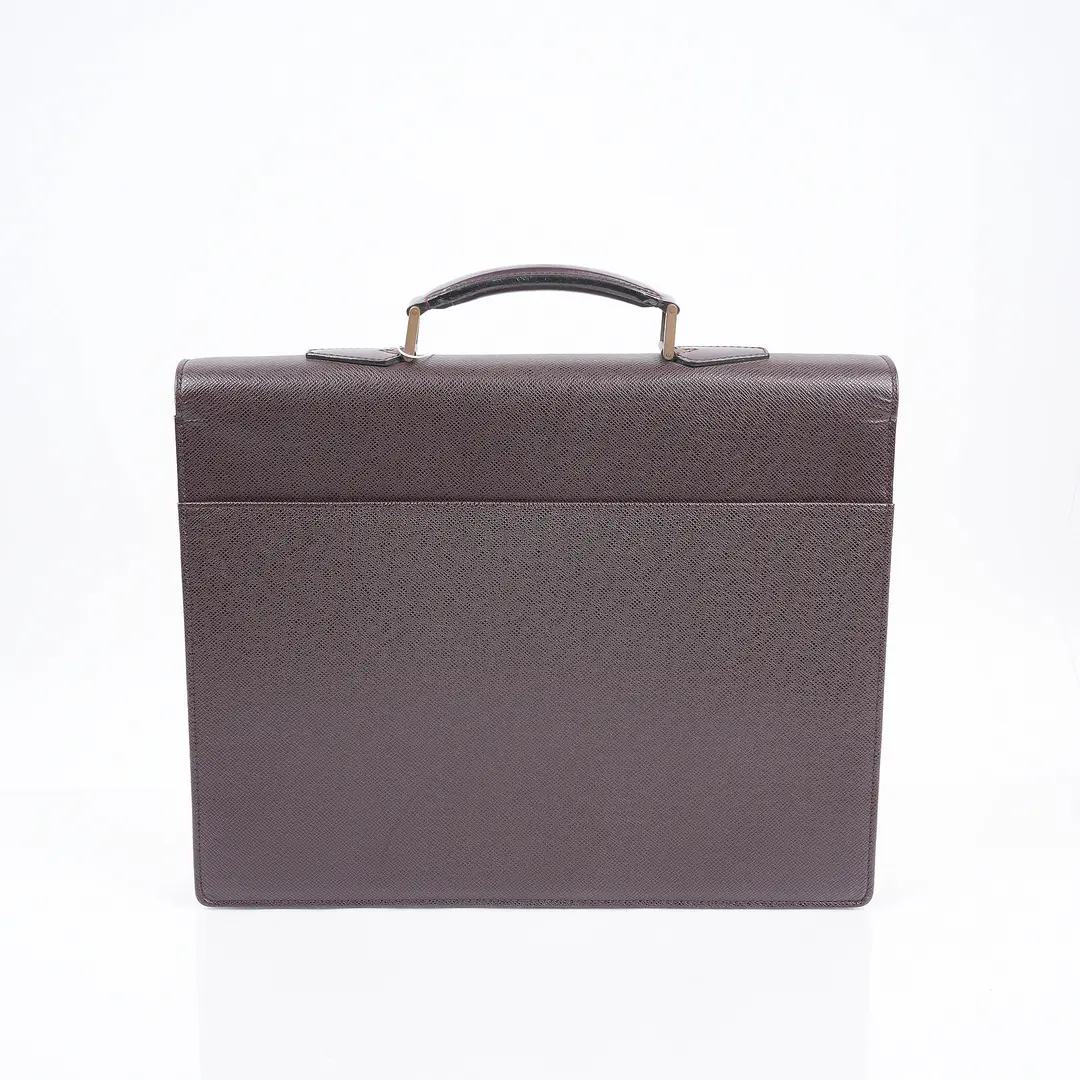 Louis Vuitton Robusto Burgundy Taiga Leather Briefcase