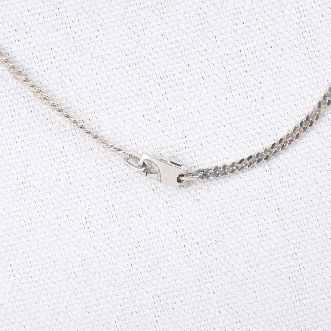 Gucci G Logo Bar Silver Pendant Necklace