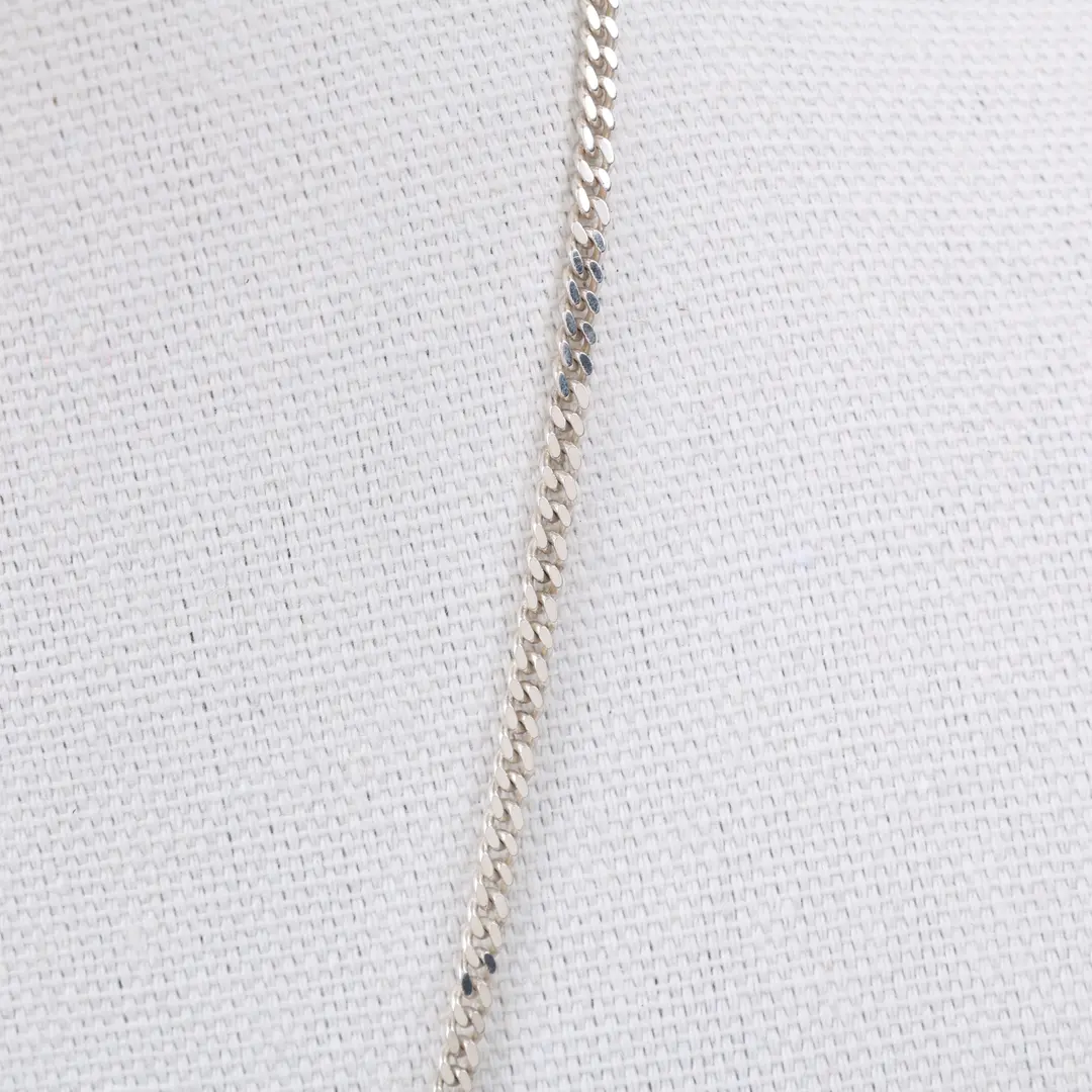 Gucci G Logo Bar Silver Pendant Necklace