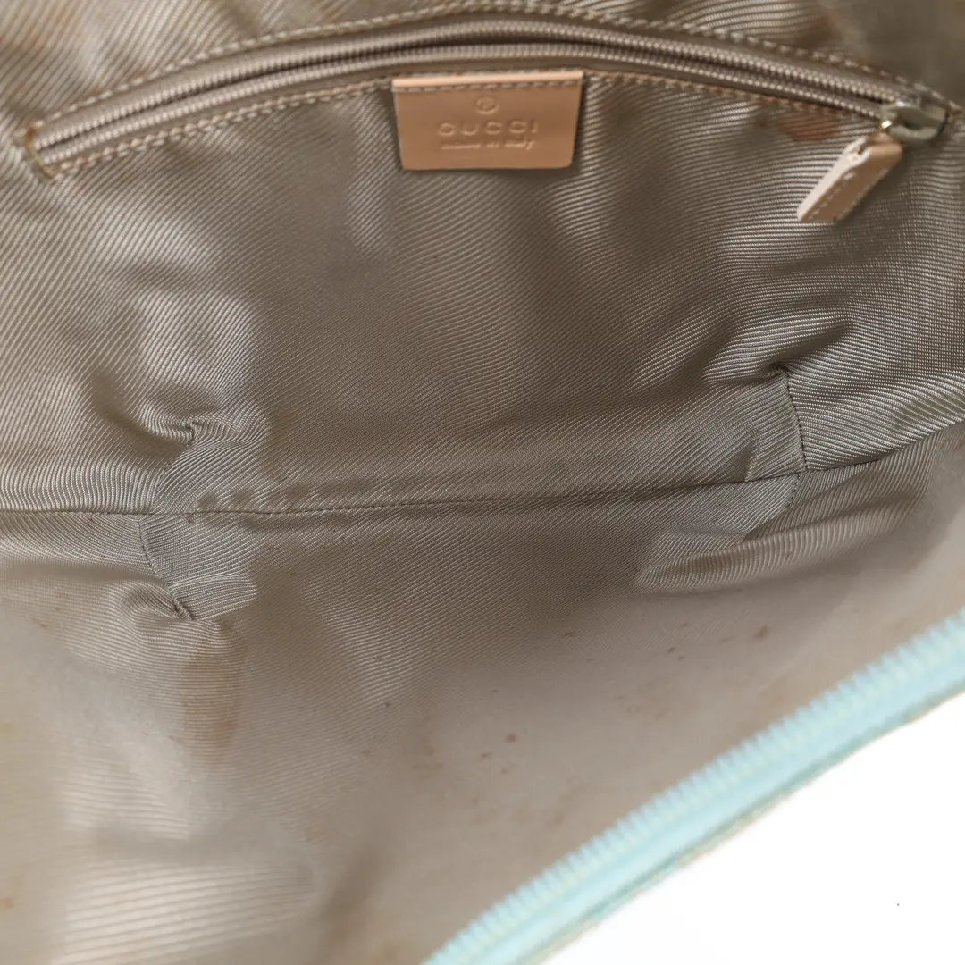 Gucci GG Canvas Blue Shoulder Bag