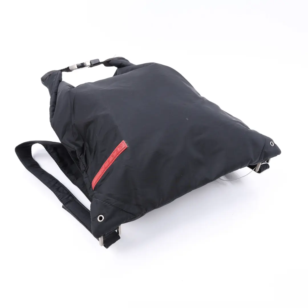 Prada Sport Roll Top Black Nylon Backpack