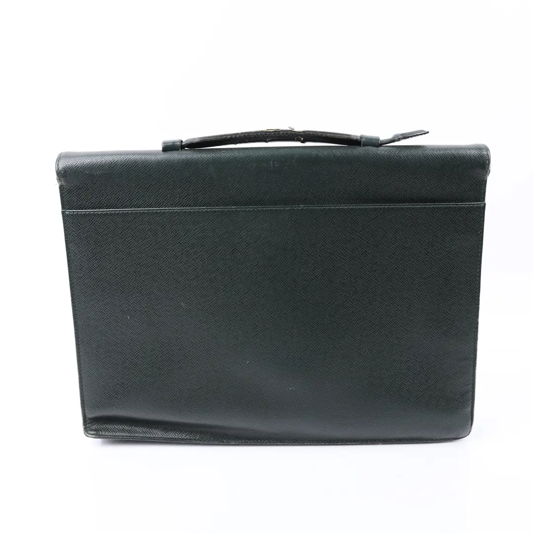 Louis Vuitton Robusto Green Taiga Leather Briefcase