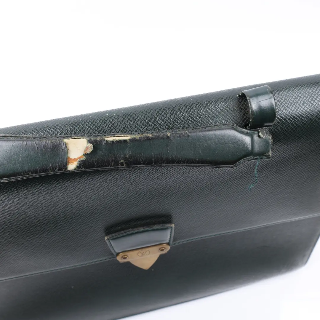 Louis Vuitton Robusto Green Taiga Leather Briefcase