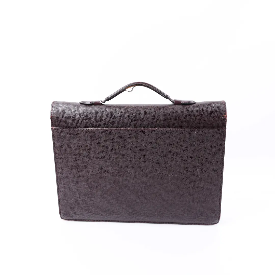 Louis Vuitton Robusto Burgundy Taiga Leather Briefcase