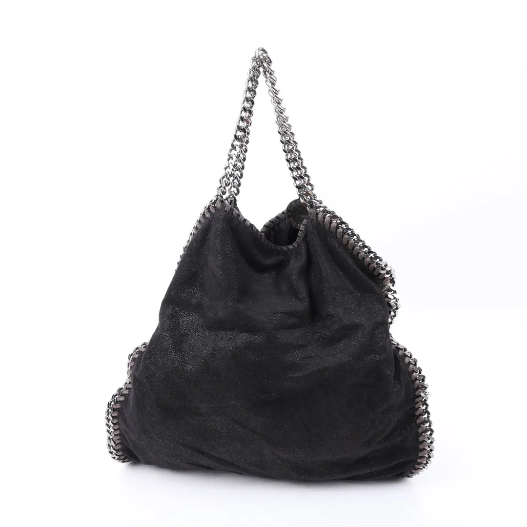 Stella McCartney Falabella Black Shaggy Deer Tote Bag