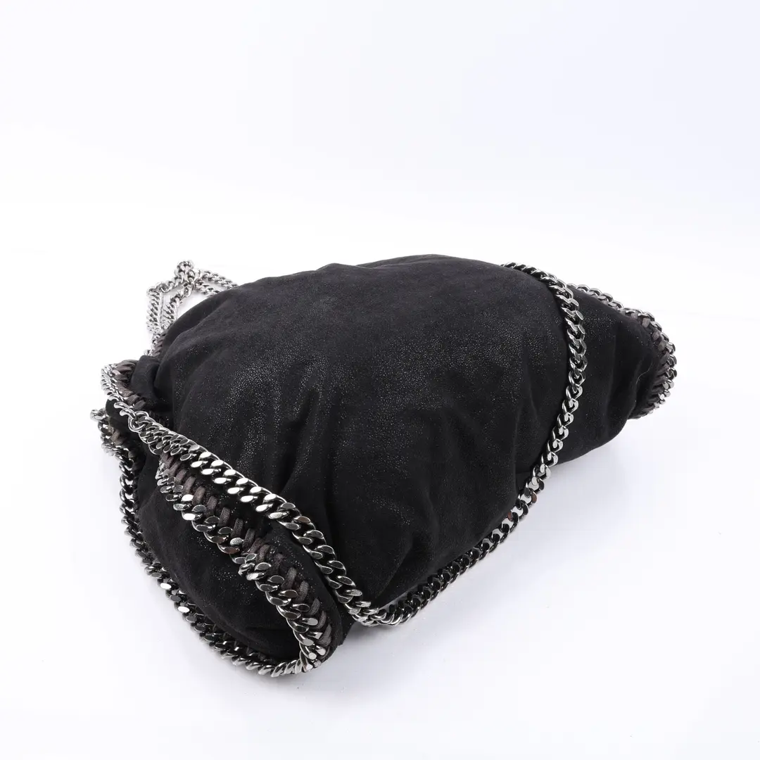 Stella McCartney Falabella Black Shaggy Deer Tote Bag