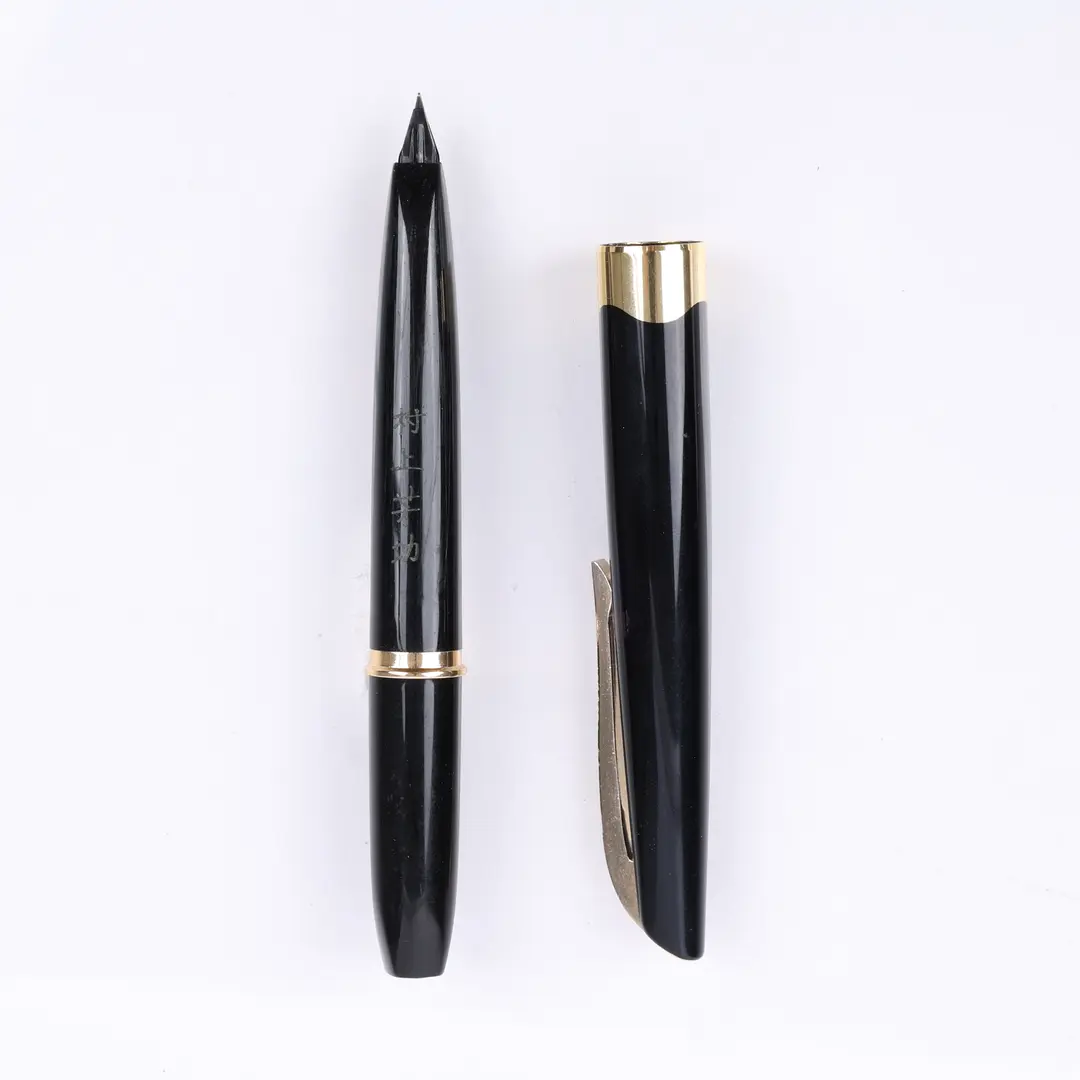 Platinum Vintage Pocket 18K Gold Nib Black Fountain Pen