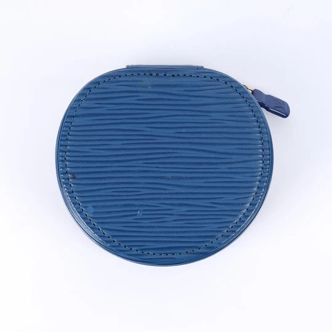 Louis Vuitton Epi Blue Round Coin Case