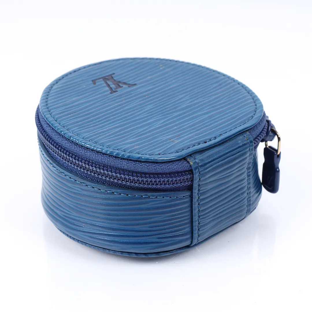 Louis Vuitton Epi Blue Round Coin Case