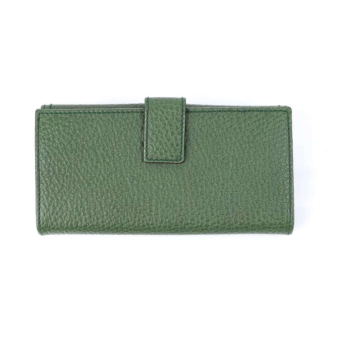 Gucci Bamboo Green Leather Wallet