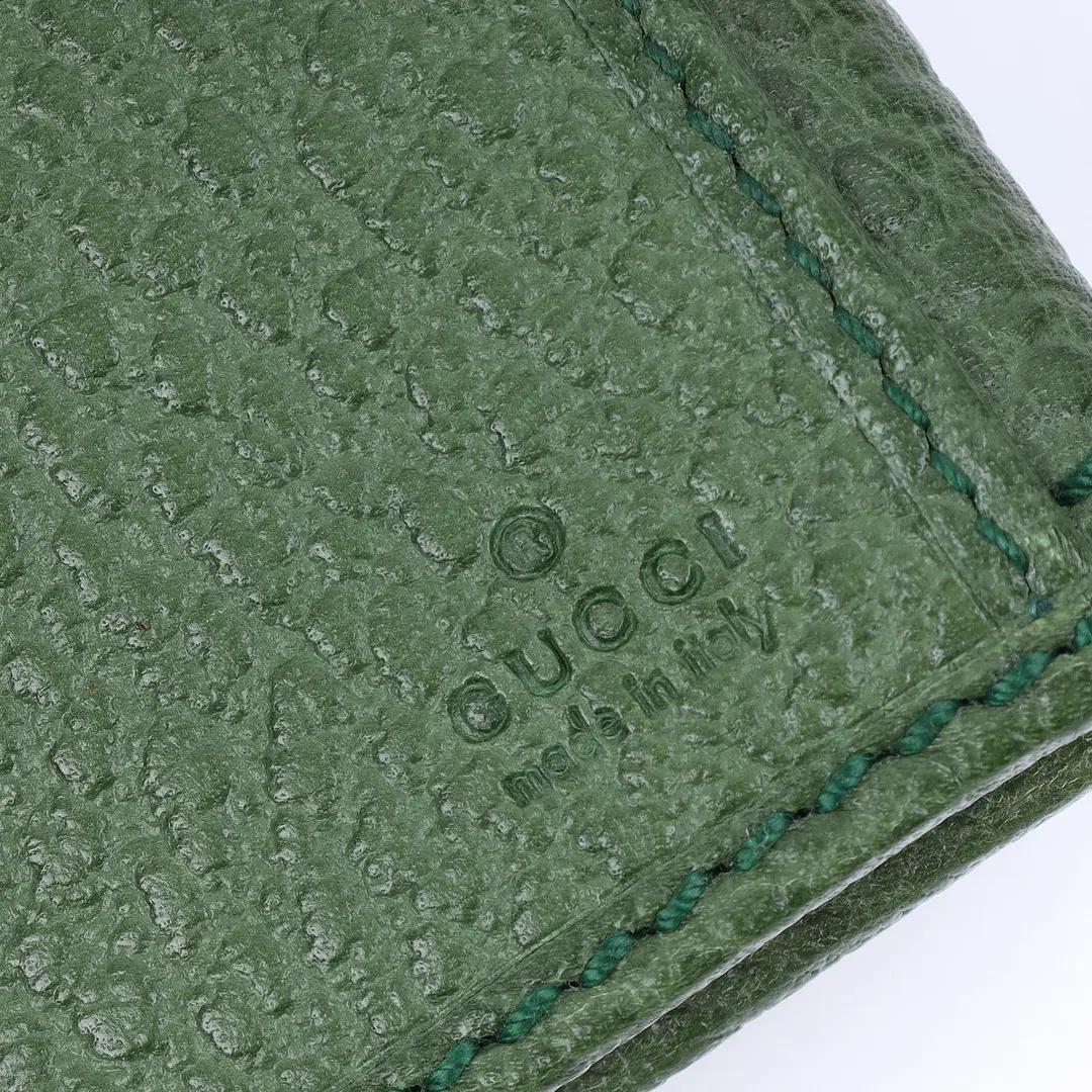 Gucci Bamboo Green Leather Wallet