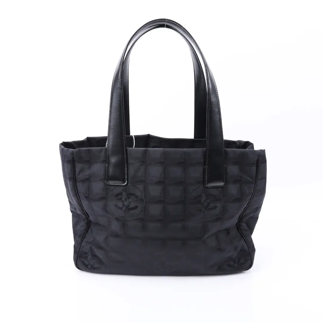 Chanel New Travel Line Black Nylon PM Tote Bag