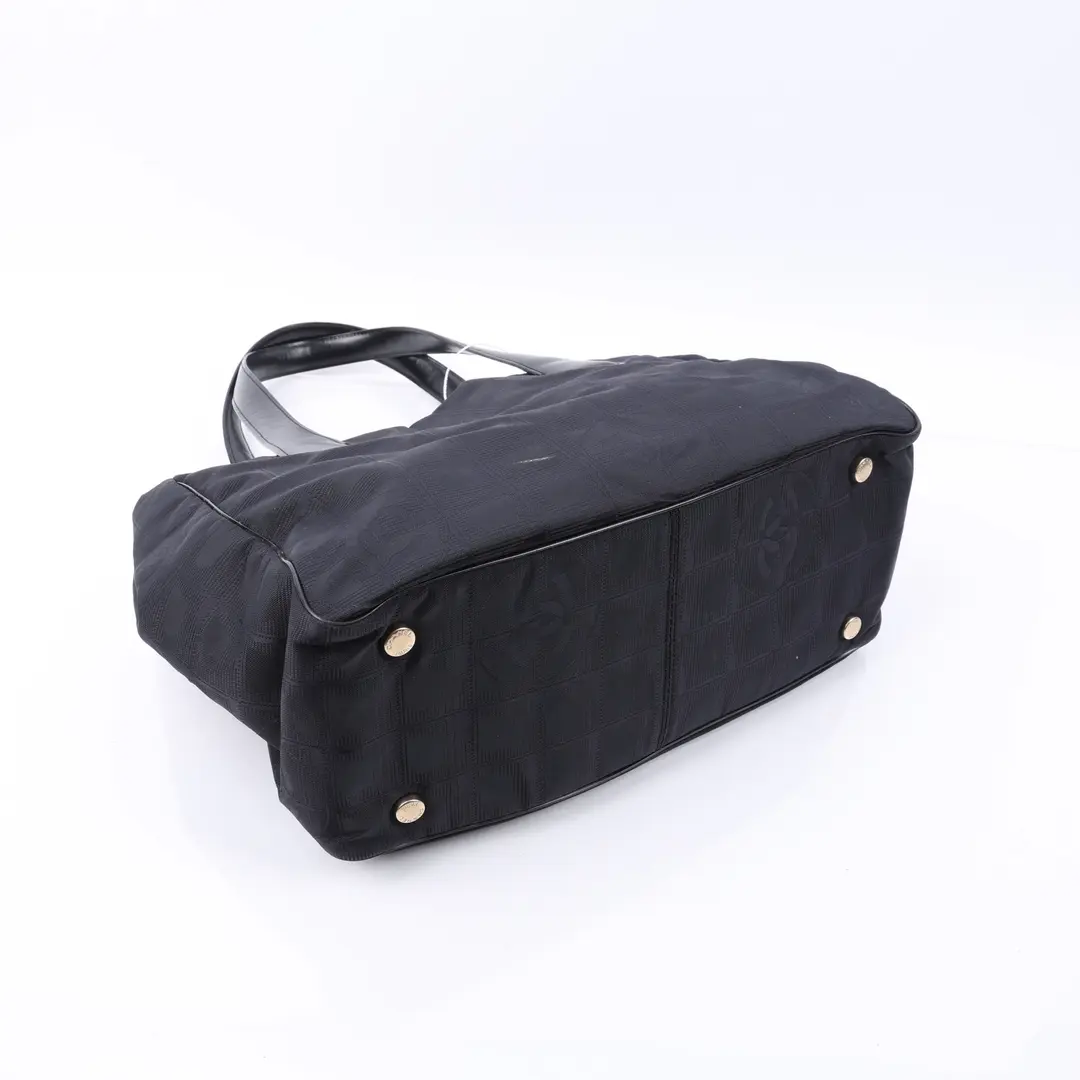 Chanel New Travel Line Black Nylon PM Tote Bag