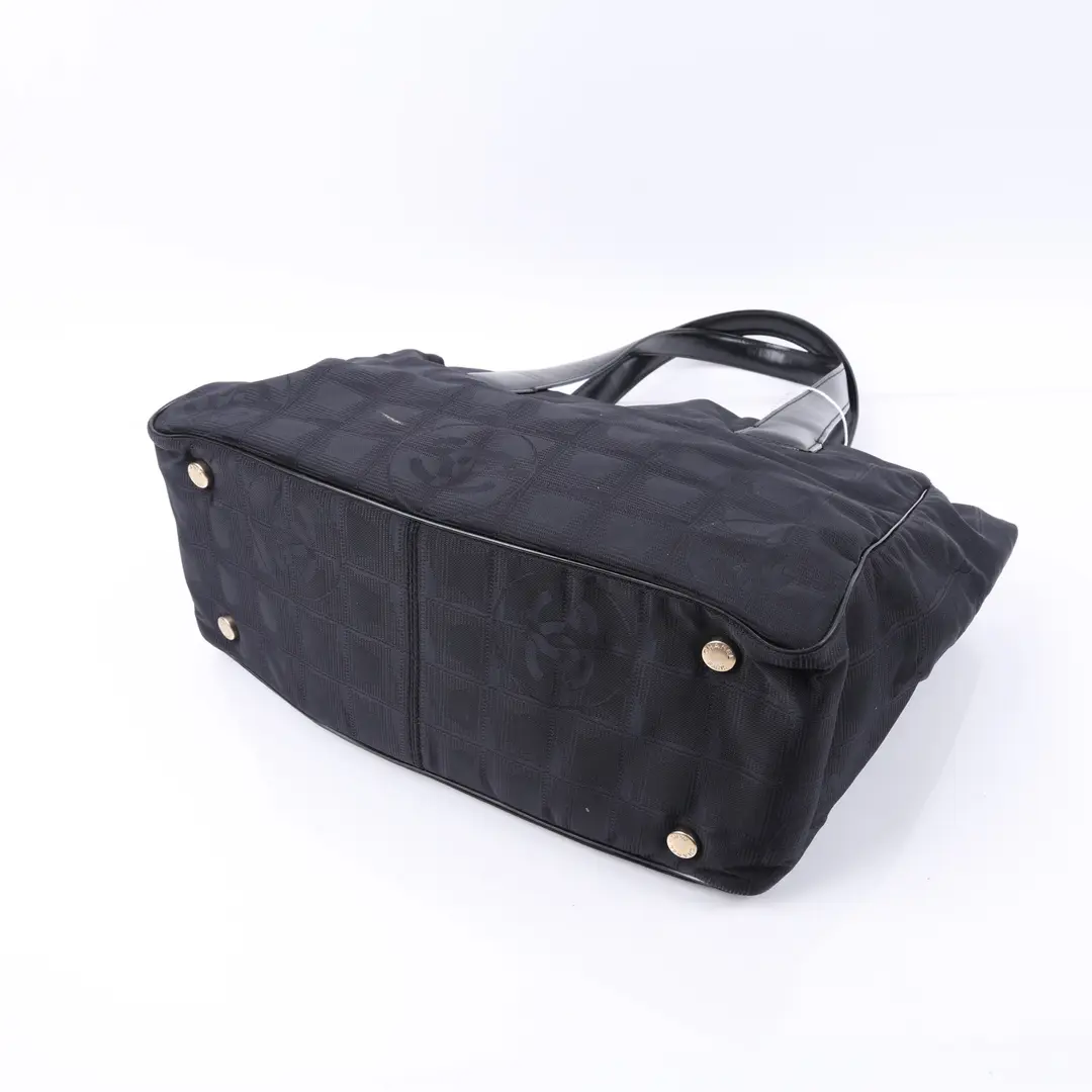 Chanel New Travel Line Black Nylon PM Tote Bag