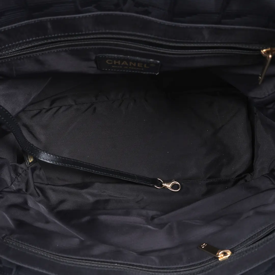 Chanel New Travel Line Black Nylon PM Tote Bag