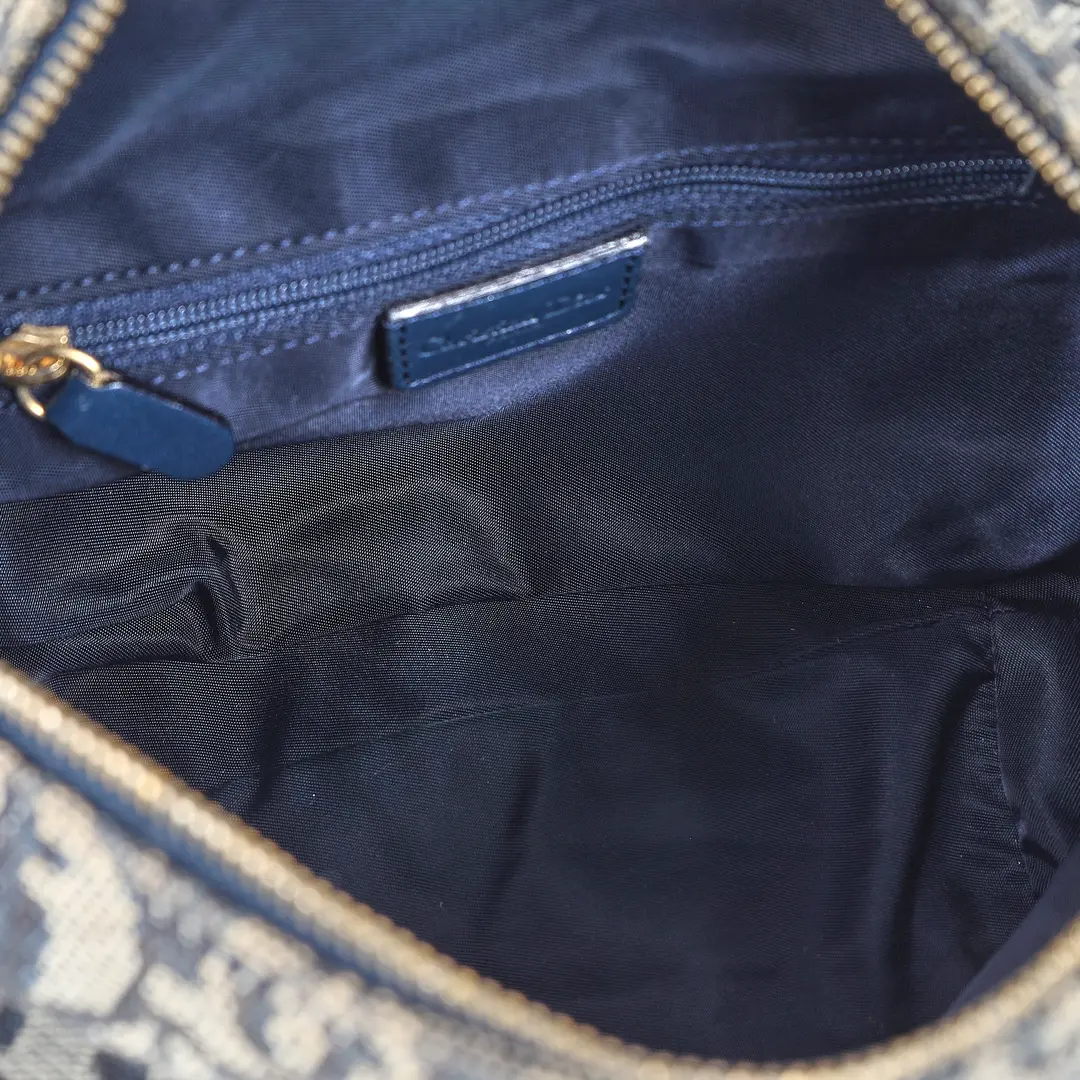 Dior Trotter Blue Canvas Shoulder Bag