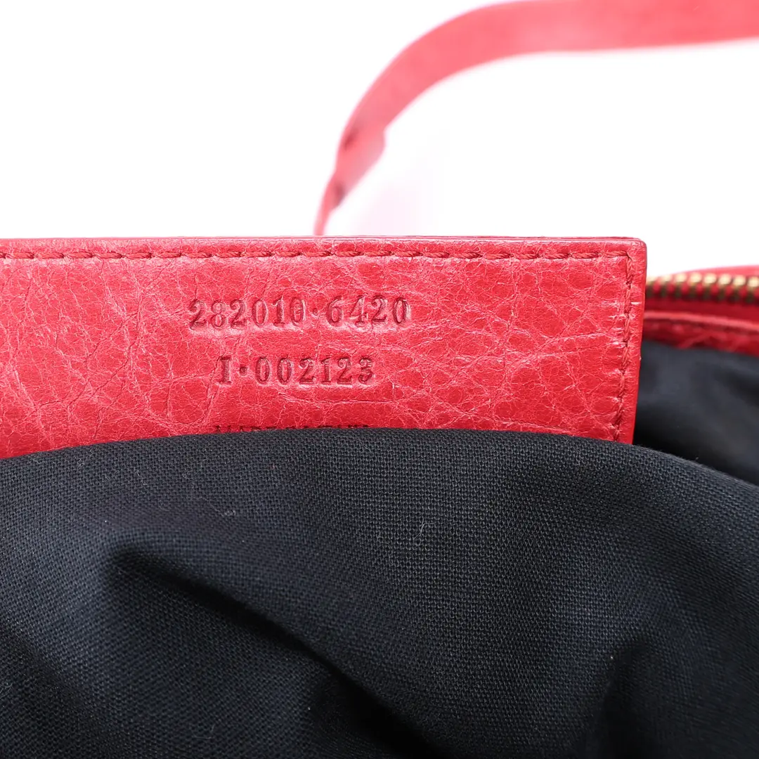 Balenciaga Classic Town Red Leather Shoulder Bag