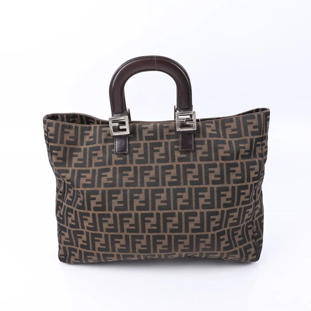 Fendi Zucca Brown Canvas Tote Bag