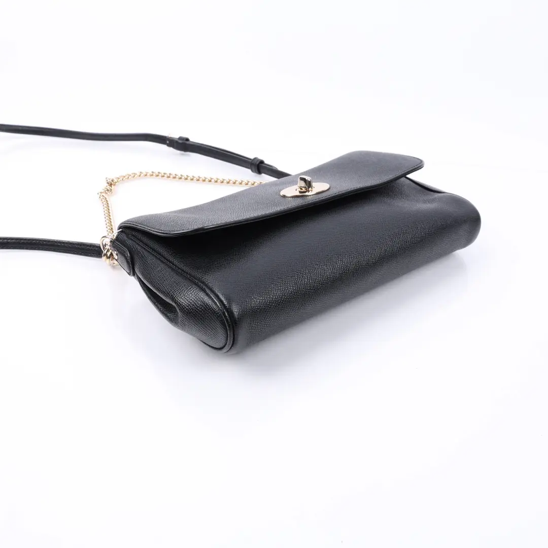 Coach Crosby Black Leather Shoulder Bag