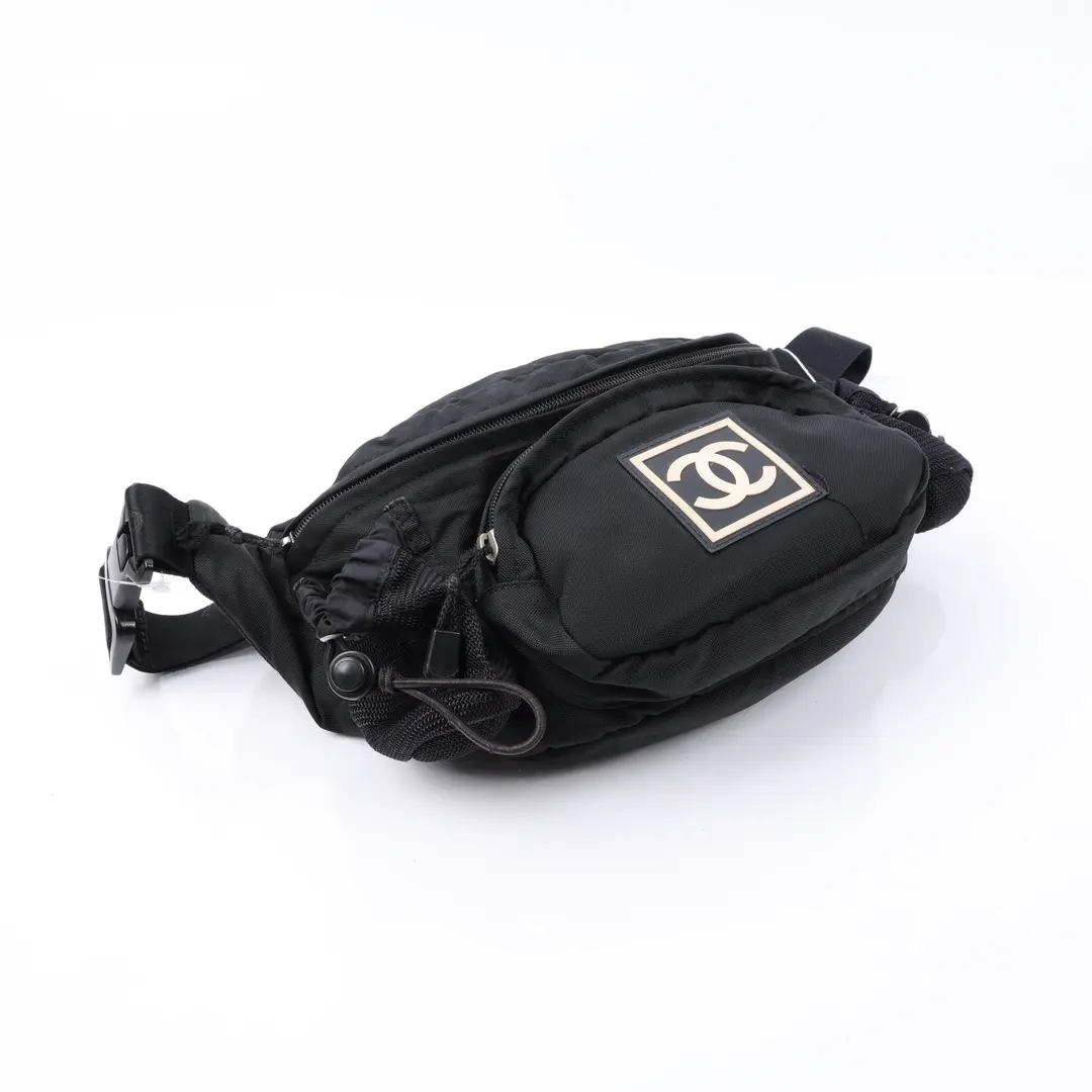 Chanel Sports Line Black Nylon Belt Bag