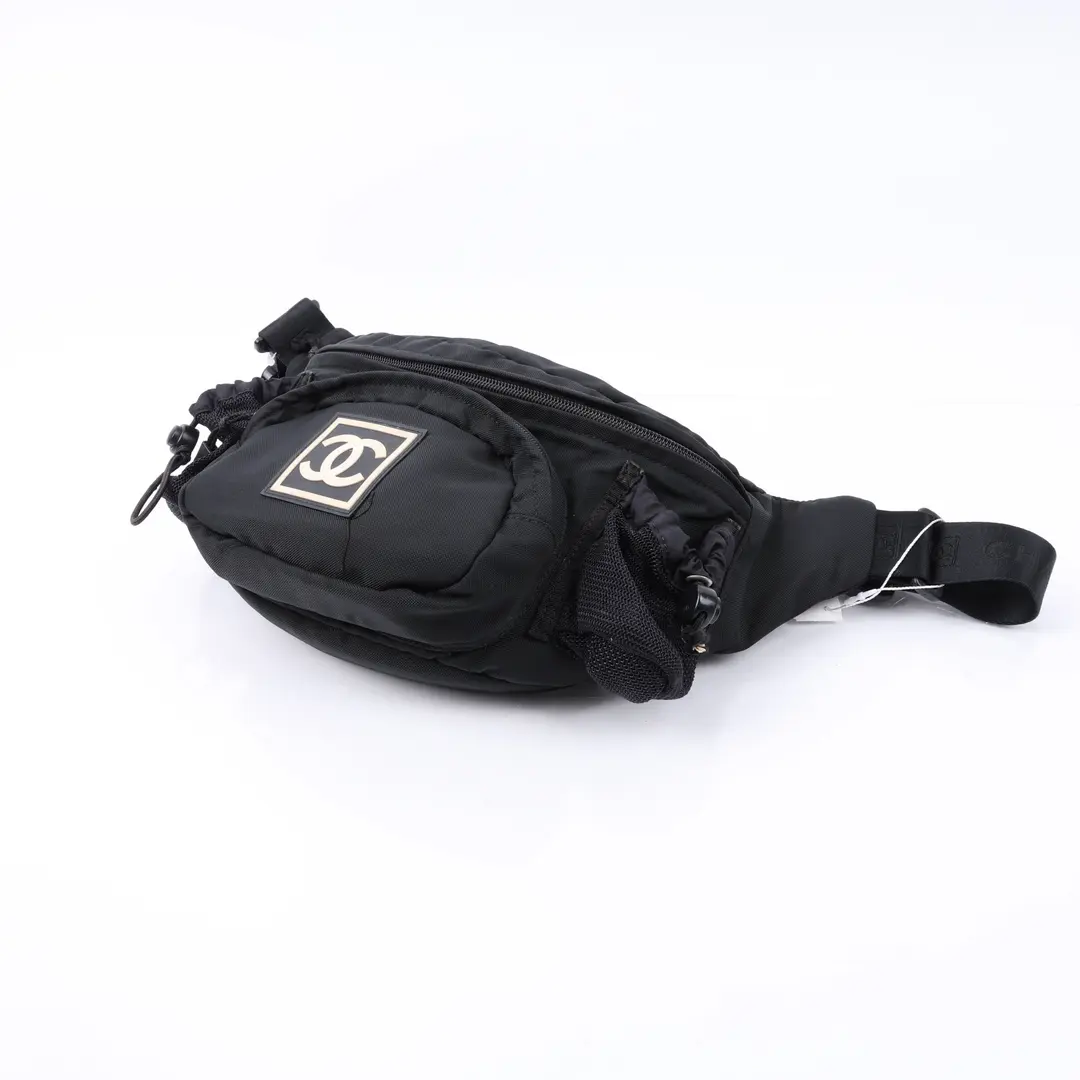 Chanel Sports Line Black Nylon Belt Bag