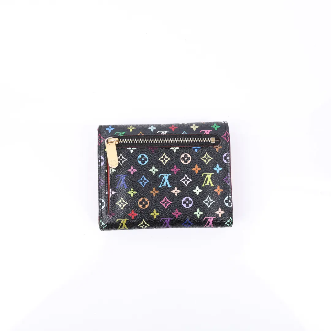 Louis Vuitton Koala Black Multicolore Canvas Wallet