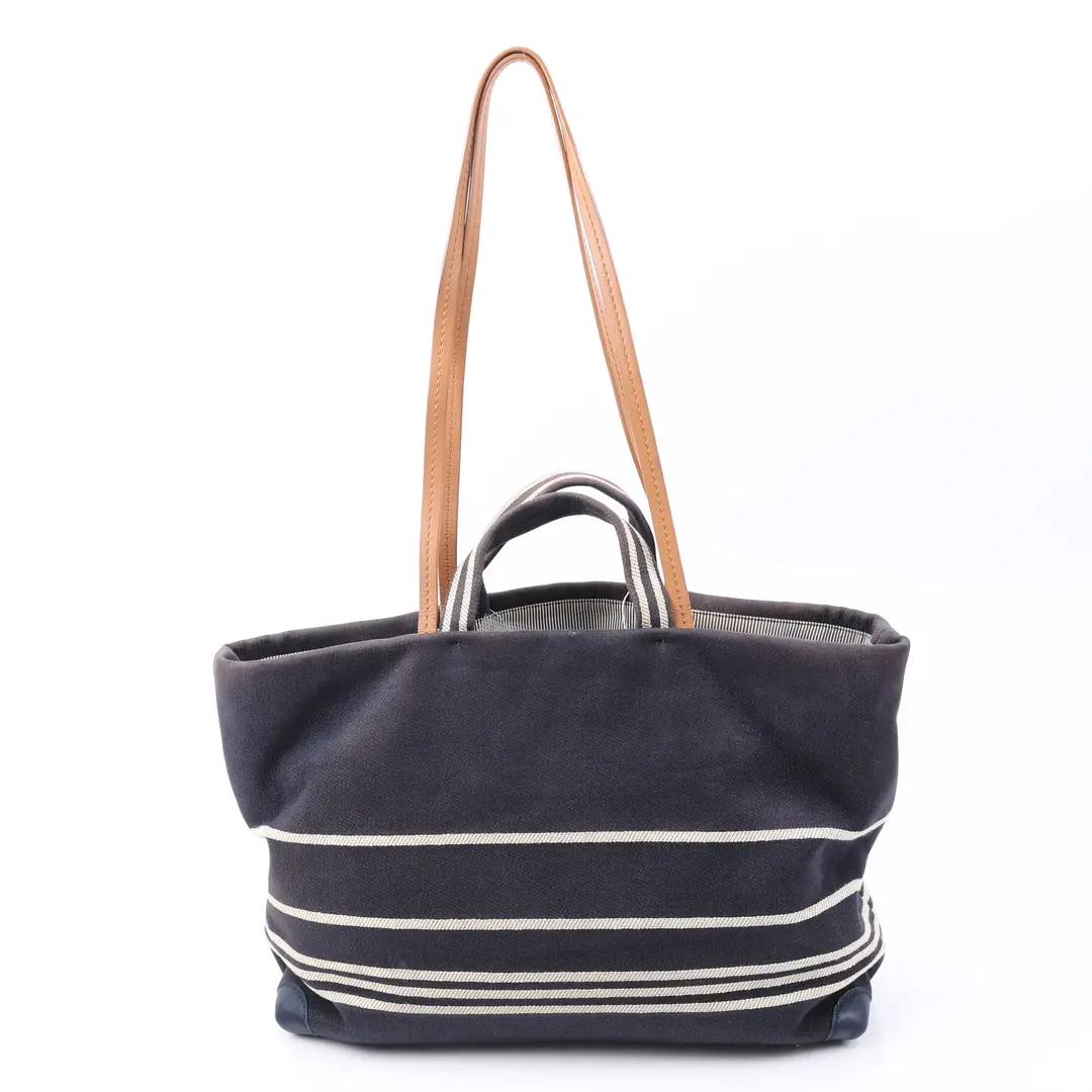 Chanel Deauville Blue Canvas Tote Bag