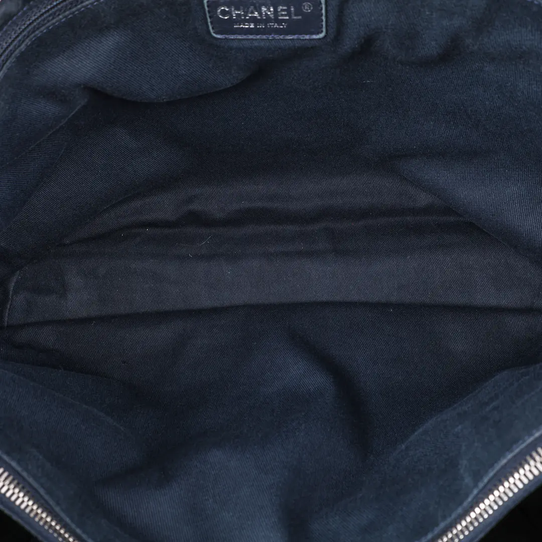 Chanel Deauville Blue Canvas Tote Bag