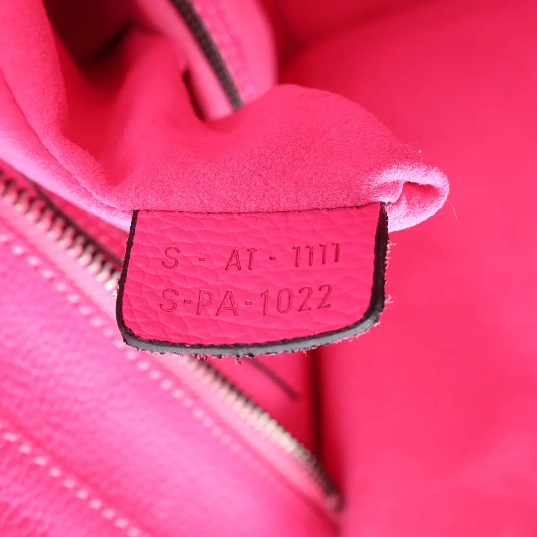 Celine Luggage Micro Pink Drummed Leather Tote