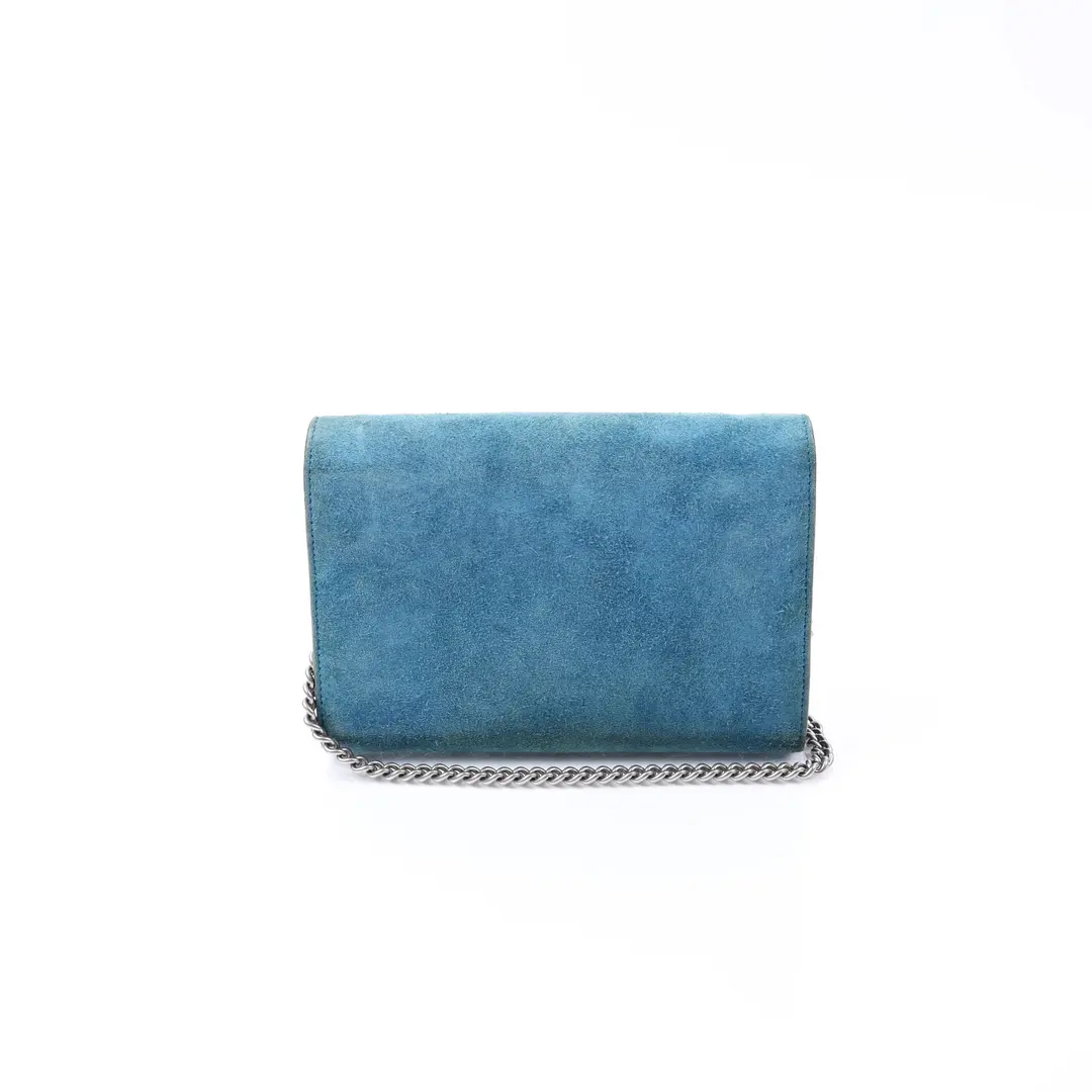 Gucci Dionysus Blue Suede Shoulder Bag
