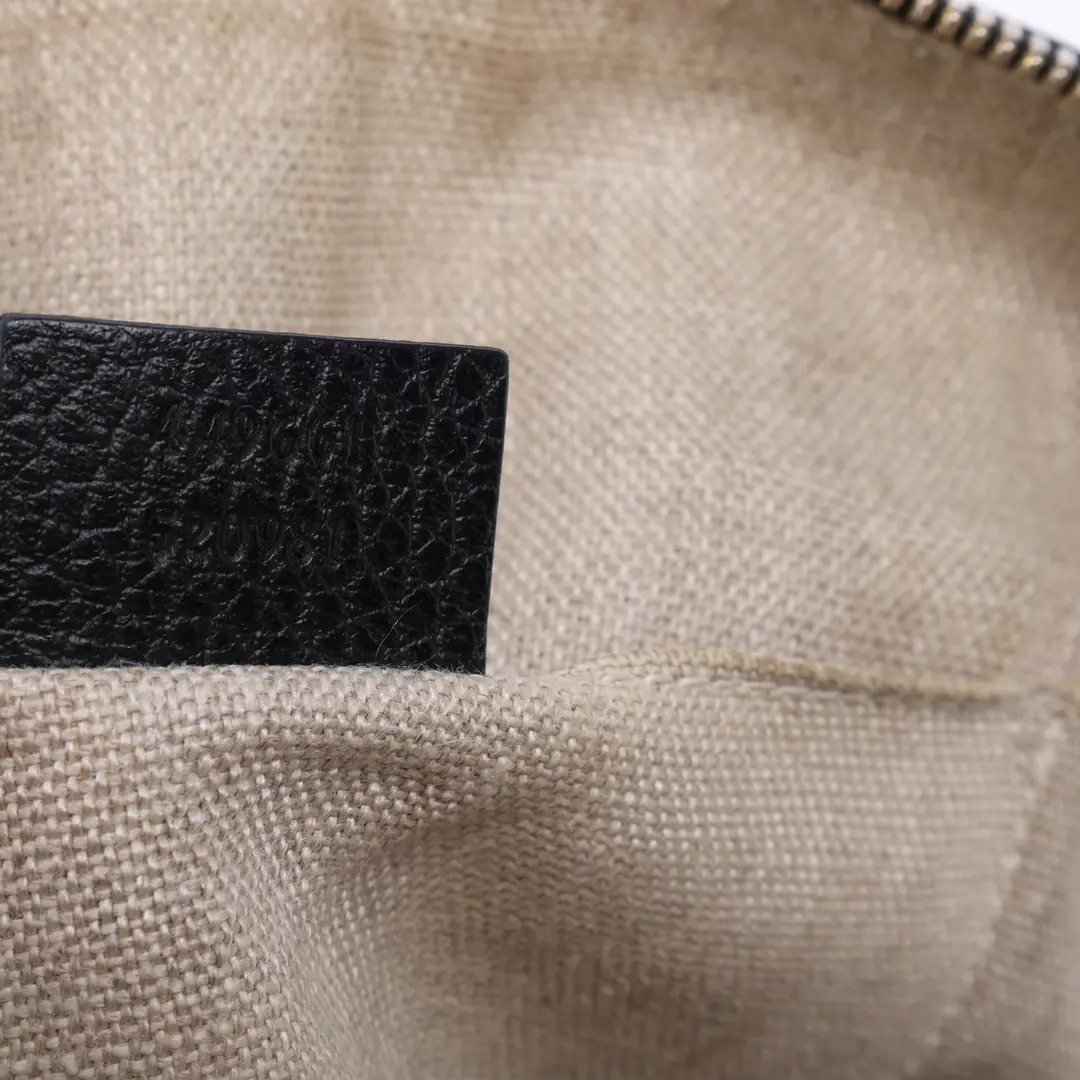 Gucci Dome Black Pebbled Leather Shoulder Bag