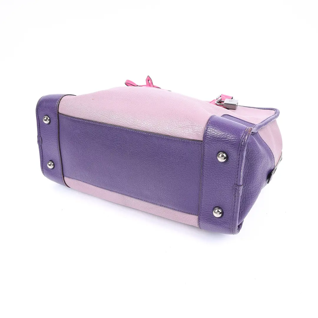 Loewe Amazona Pink Purple Leather Shoulder Bag