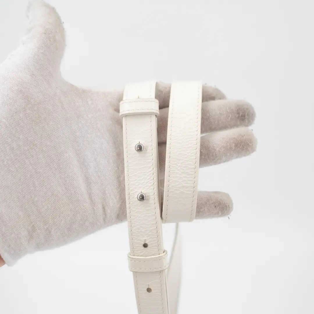 Bottega Veneta Cassette Cream Leather Mini Crossbody Bag