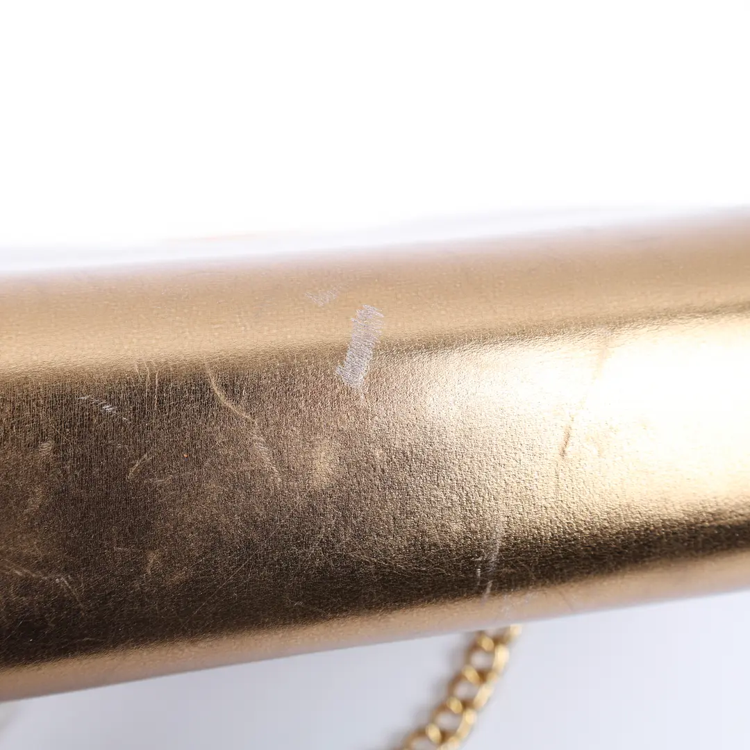 Salvatore Ferragamo Gancini Gold Metallic Leather Mini Bag