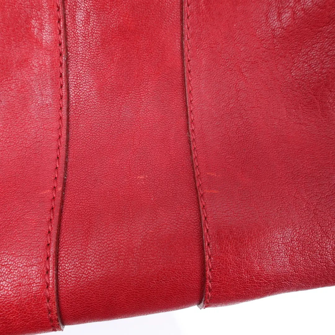 Saint Laurent Cabas Chyc Red Leather Top Handle Bag