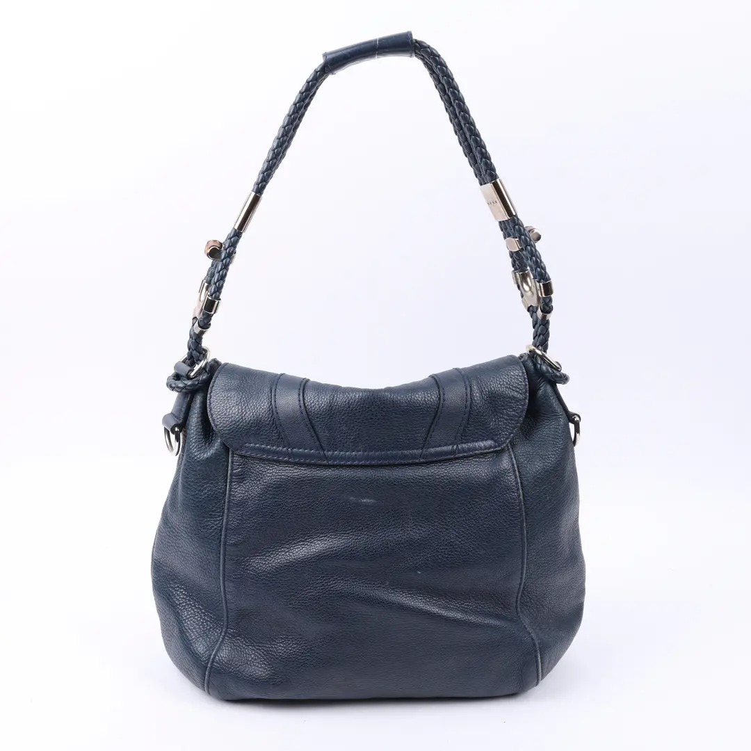 Gucci Indy Hobo Blue Leather Shoulder Bag