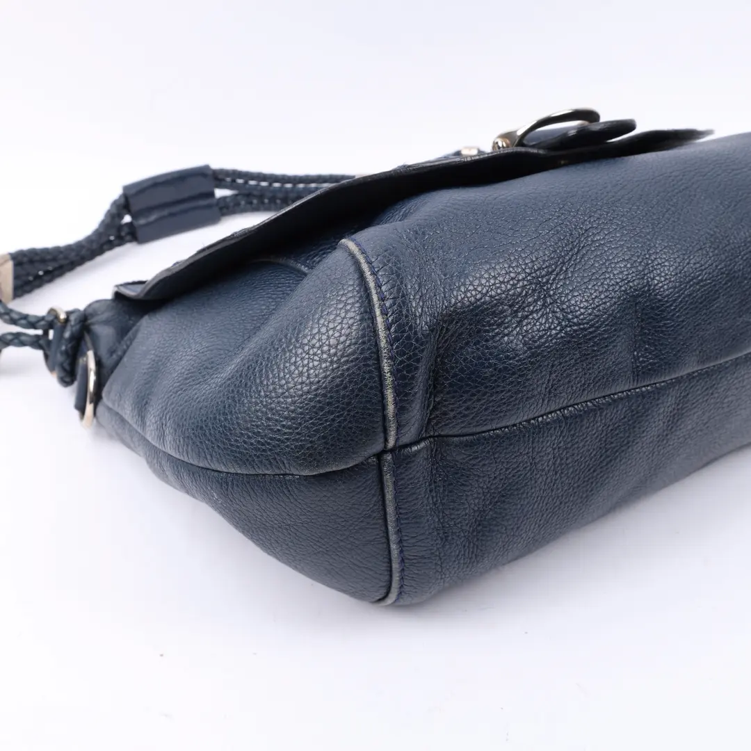 Gucci Indy Hobo Blue Leather Shoulder Bag