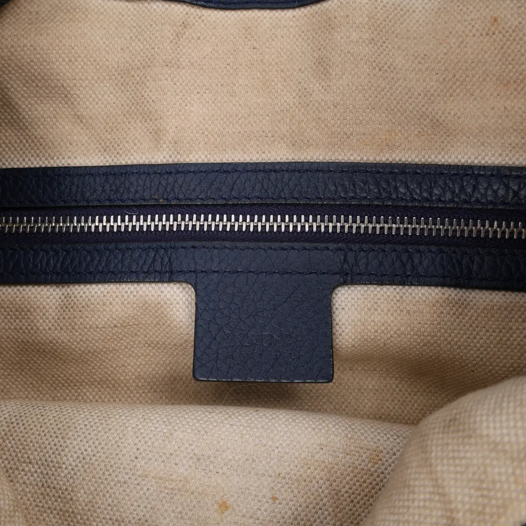 Gucci Indy Hobo Blue Leather Shoulder Bag