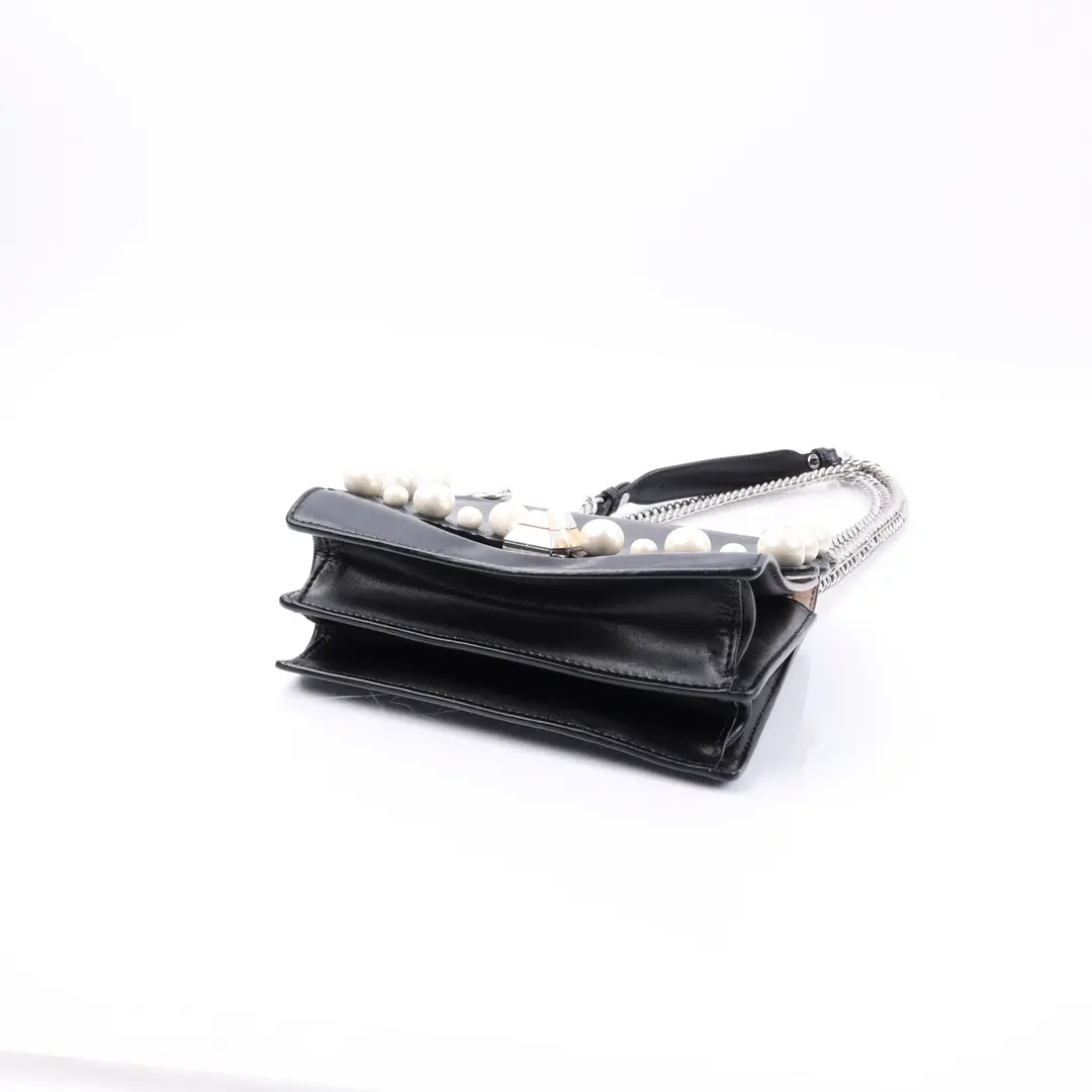 Fendi Kan I Pearl Black Leather Shoulder Bag