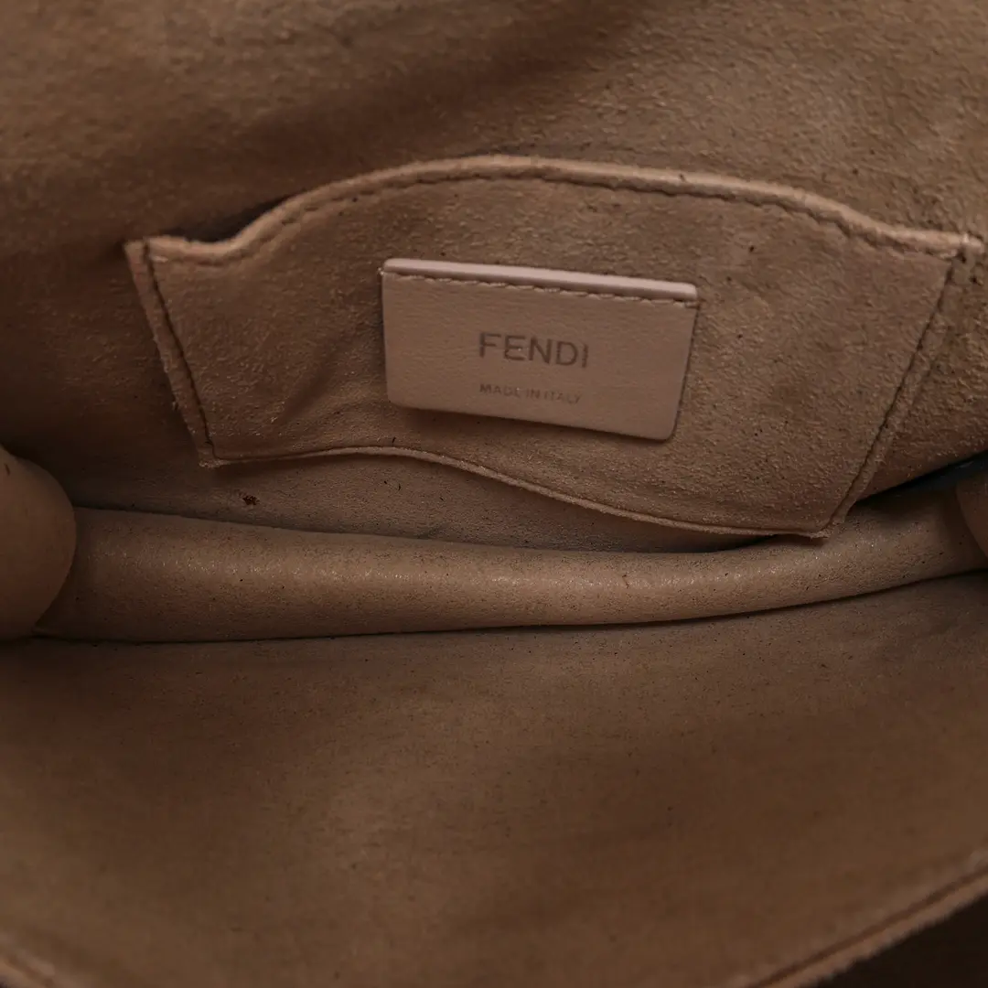 Fendi Kan I Pearl Black Leather Shoulder Bag