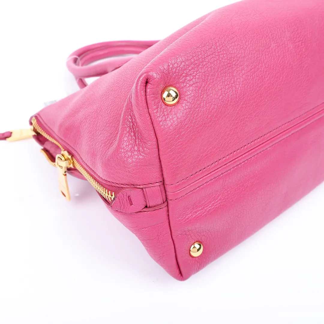 Miu Miu Pink Leather Satchel Handbag