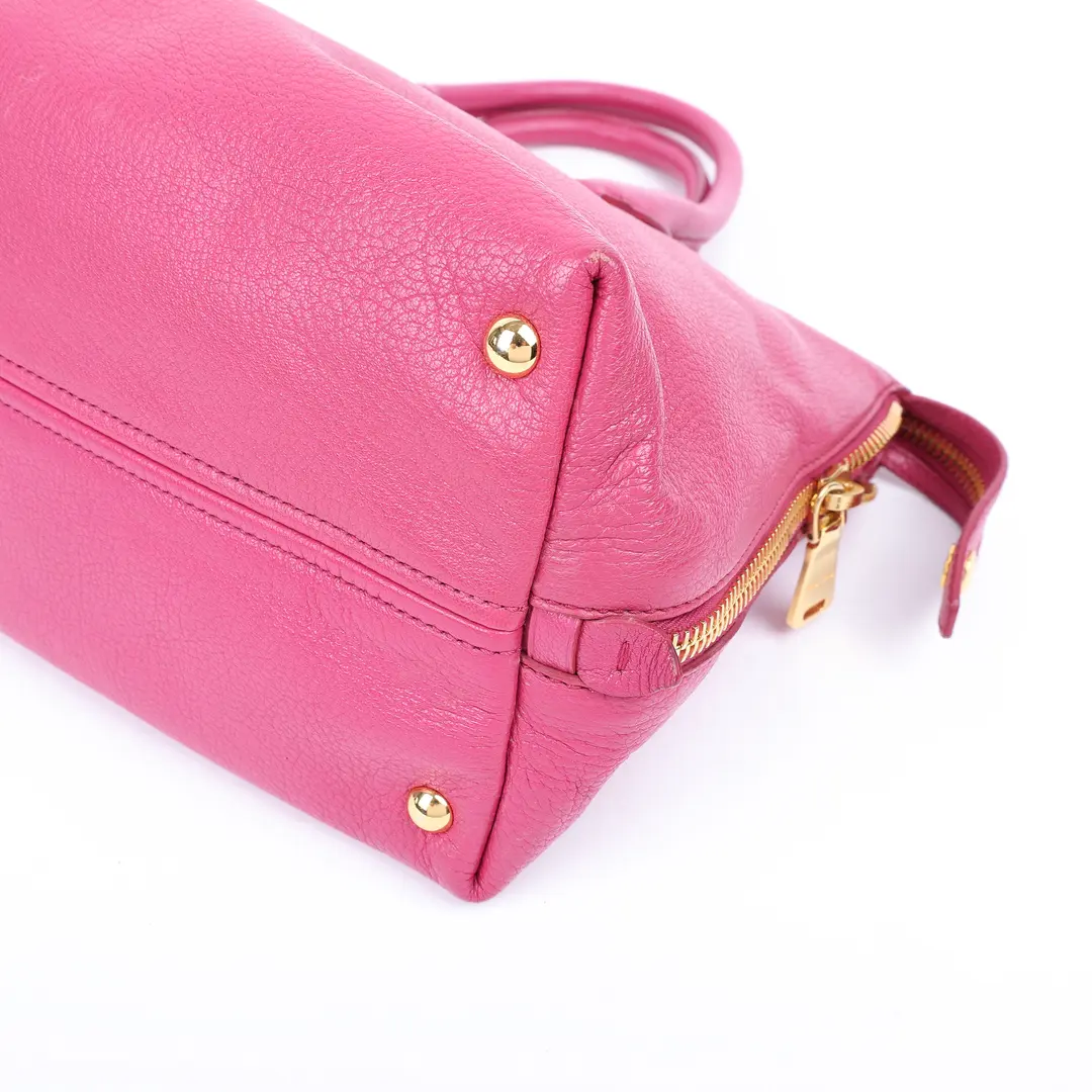 Miu Miu Pink Leather Satchel Handbag
