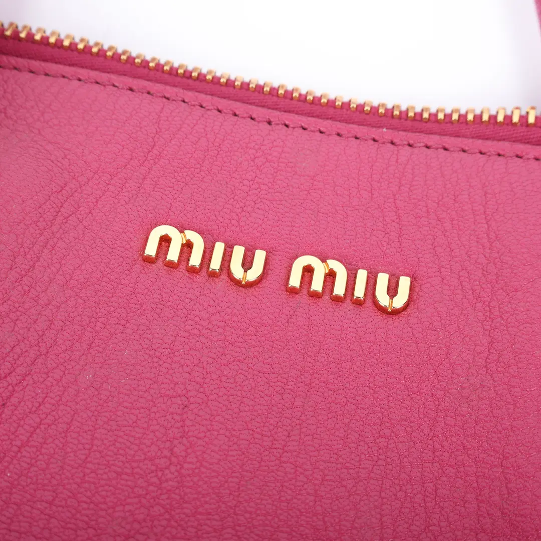 Miu Miu Pink Leather Satchel Handbag
