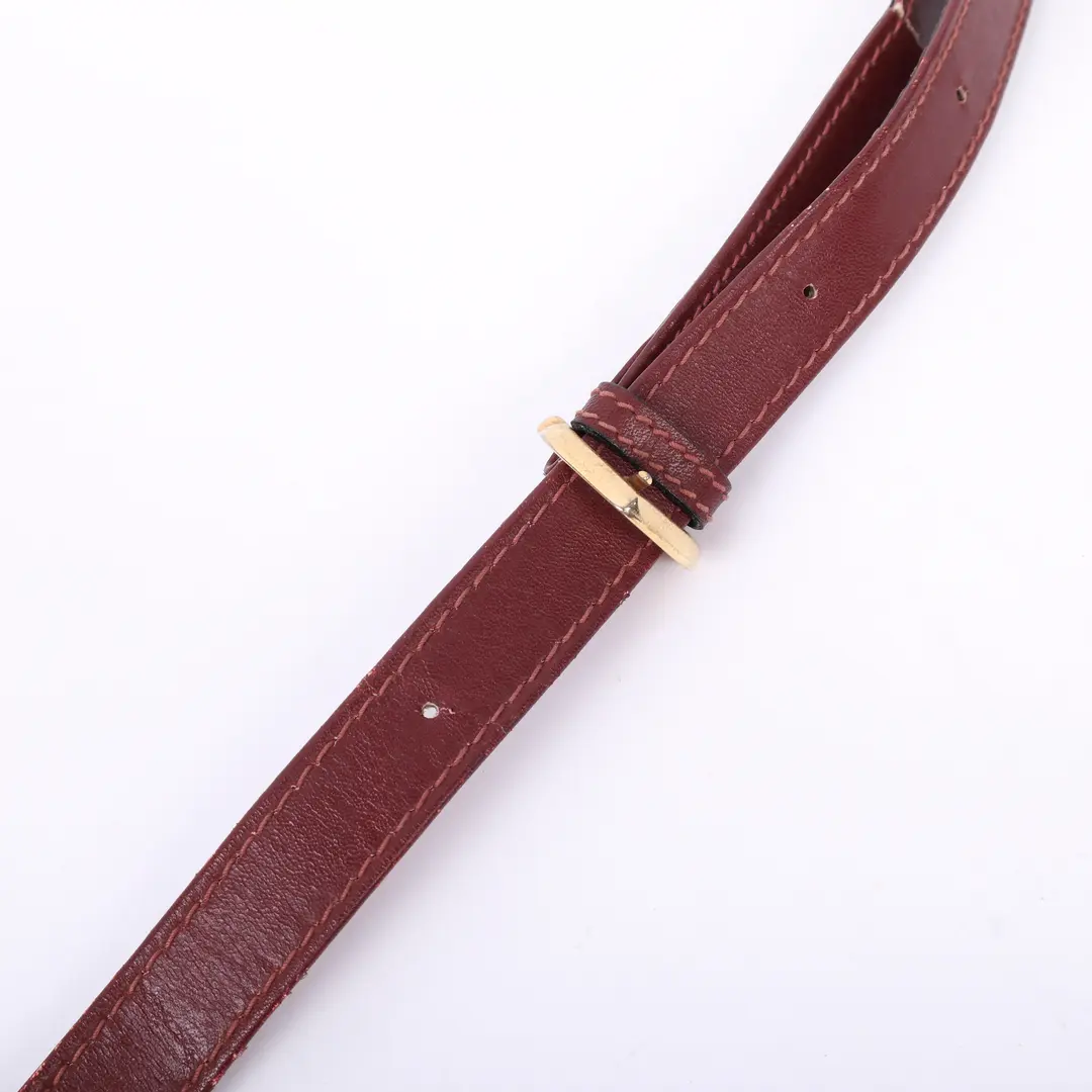 Cartier Must de Cartier Burgundy Leather Shoulder Bag