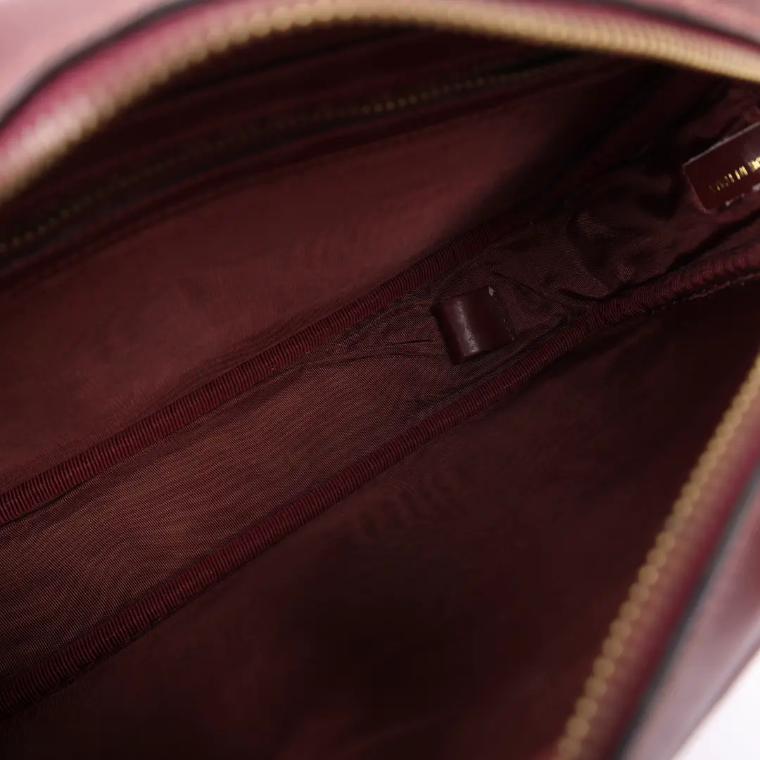 Cartier Must de Cartier Burgundy Leather Shoulder Bag