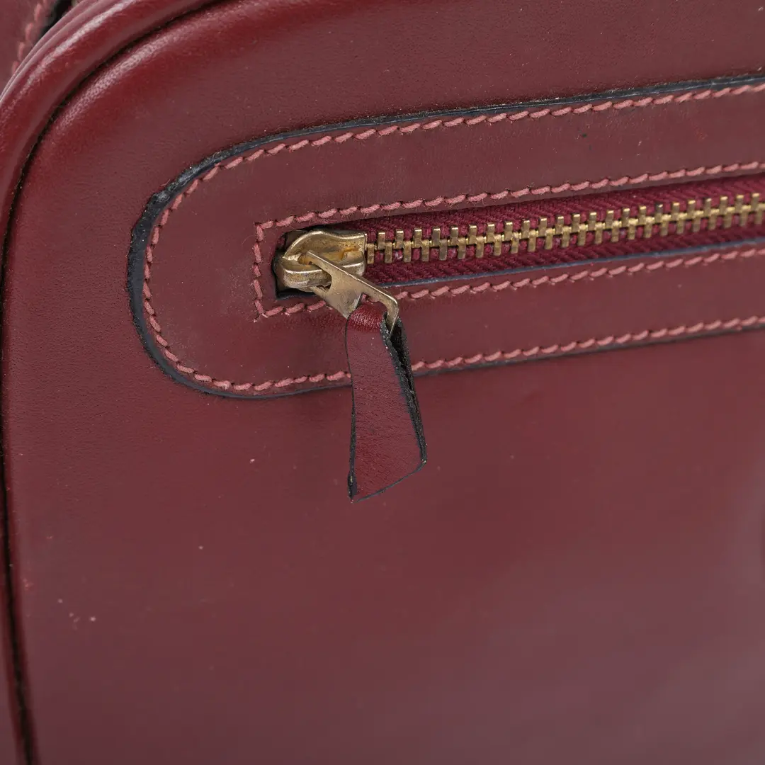 Cartier Must de Cartier Burgundy Leather Shoulder Bag